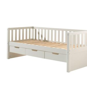 Wohnli Möbelsuche - KOJENBETT mit Schubladen Karena 211x86x98 aus Massivholz in Weiß