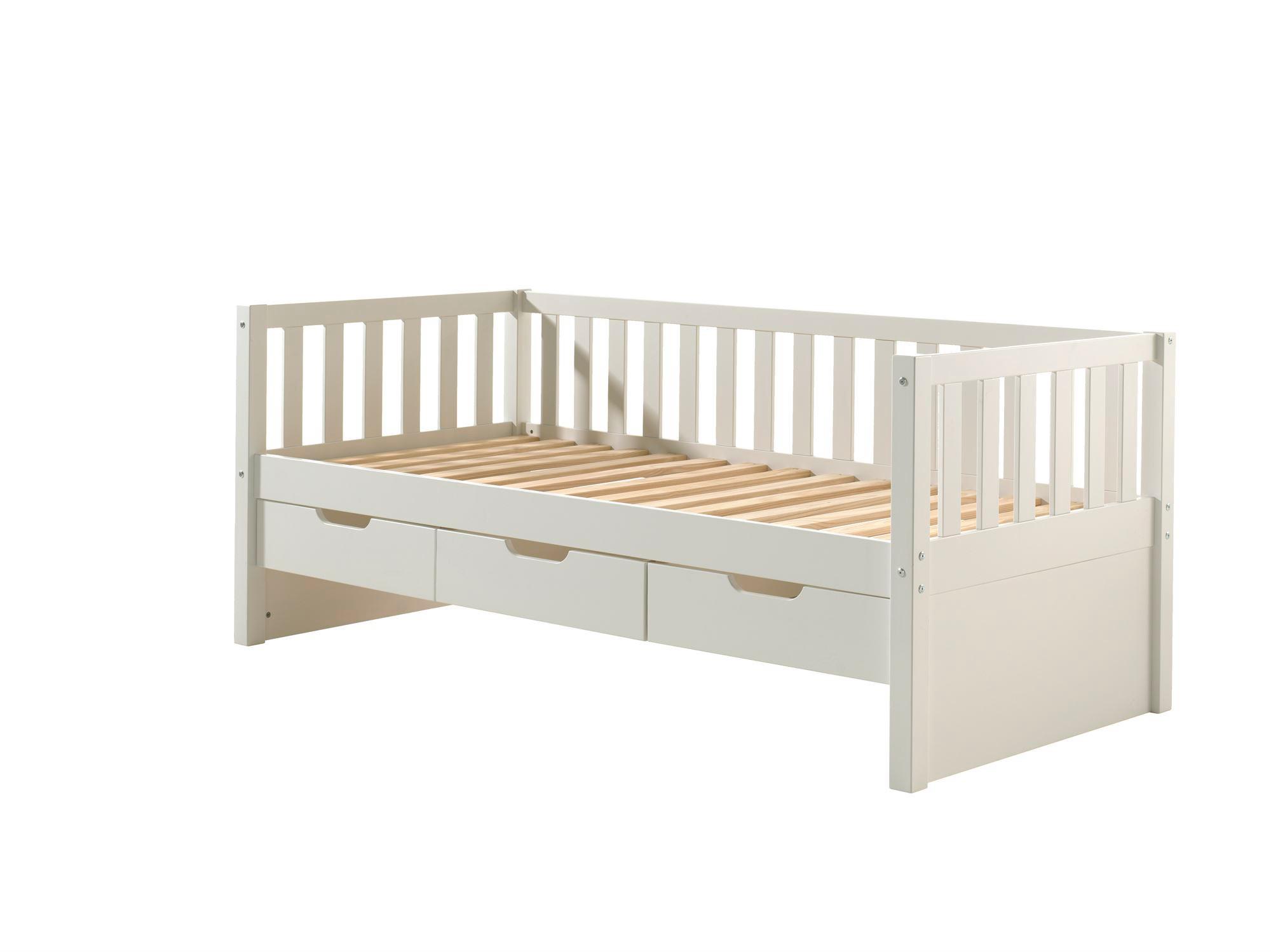 wohnli-moebel-suche-800001290967 Wohnli Möbelsuche - KOJENBETT mit Schubladen Karena 211x86x98 aus Massivholz in Weiß