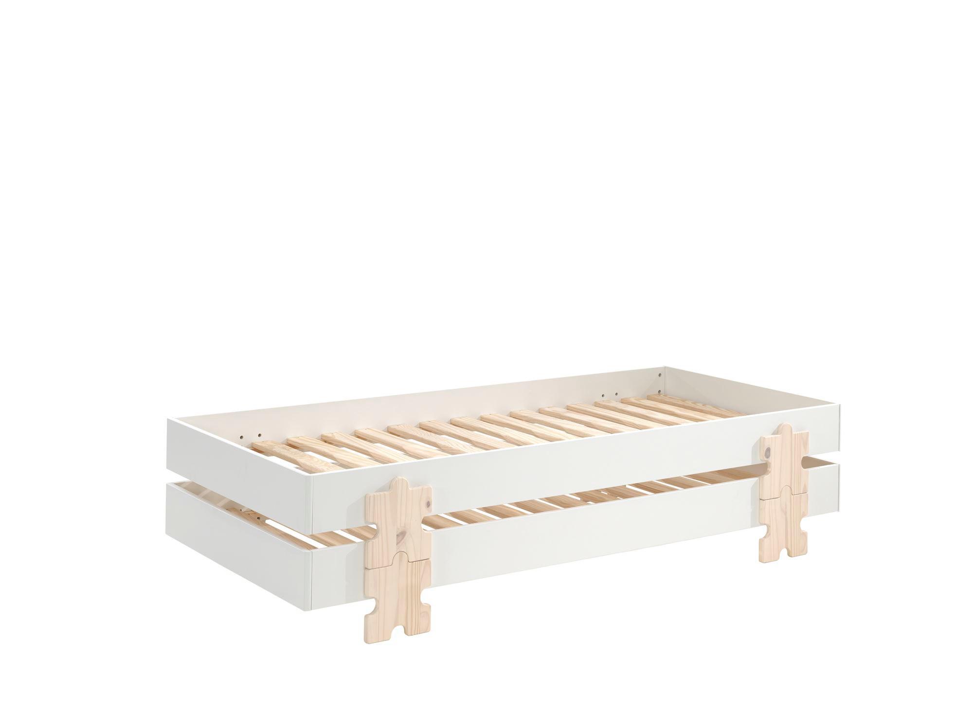 wohnli-moebel-suche-800001291279 Wohnli Möbelsuche - STAPELBETT (2er Set) Karlene 204x48x94 aus MDF in Weiß