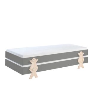 wohnli-moebel-suche-800001291281-1 STAPELBETT (2er Set) Karlene 204x48x94 aus MDF in Grau Holzwerkstoff 58aufmkessel Möbel > Betten Grau