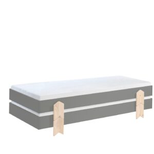 wohnli-moebel-suche-800001291283-1 STAPELBETT (2er Set) Karlene 204x48x94 aus MDF in Grau Holzwerkstoff 58aufmkessel Möbel > Betten Grau