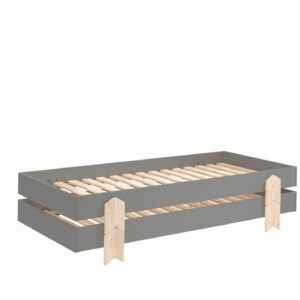 wohnli-moebel-suche-800001291283 Wohnli Möbelsuche - STAPELBETT (2er Set) Karlene 204x48x94 aus MDF in Grau