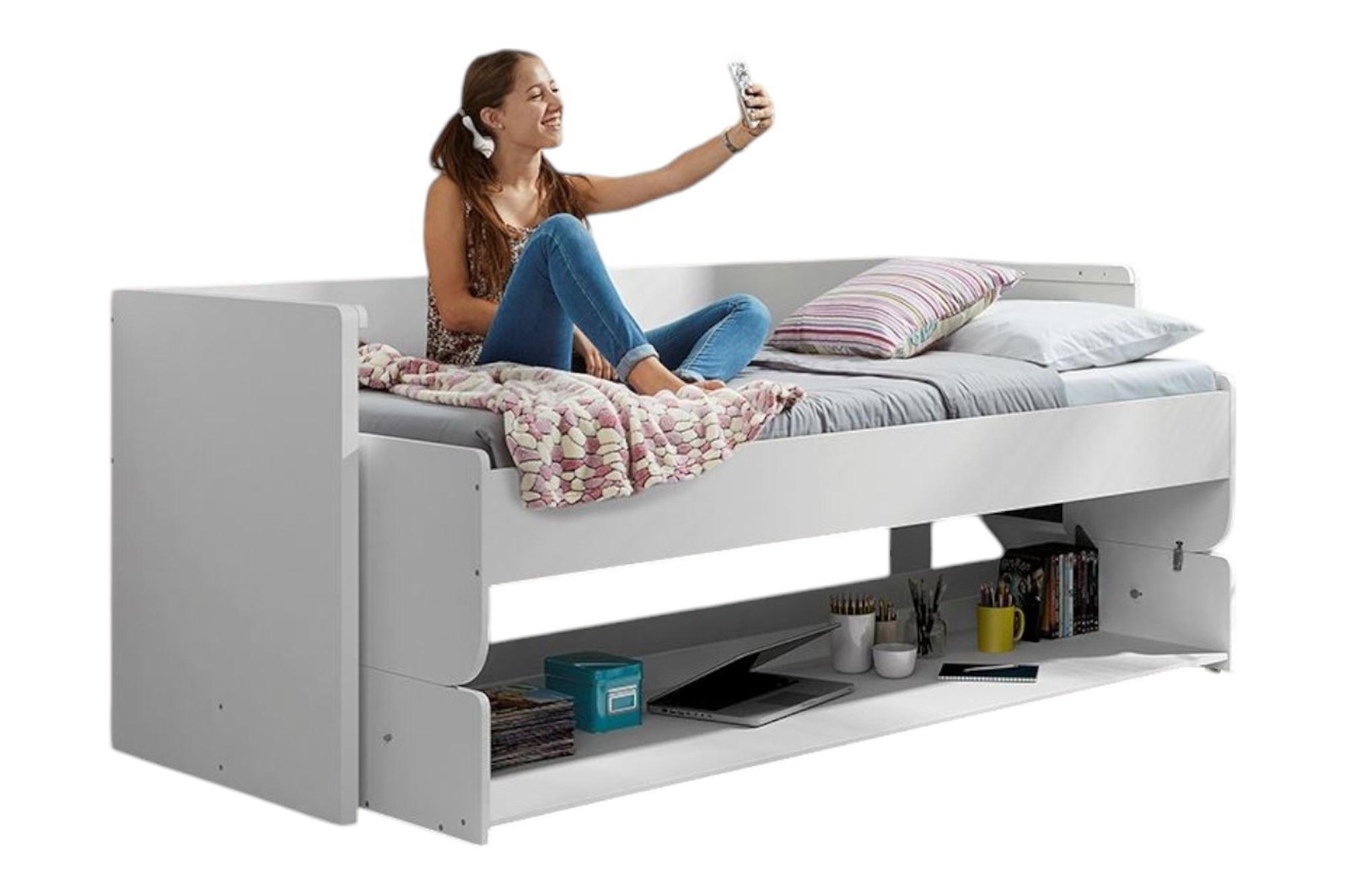 wohnli-moebel-suche-800001291440 Wohnli Möbelsuche - FUNKTIONSBETT Kassandra 217x148x110 aus Holzwerkstoff in Weiß