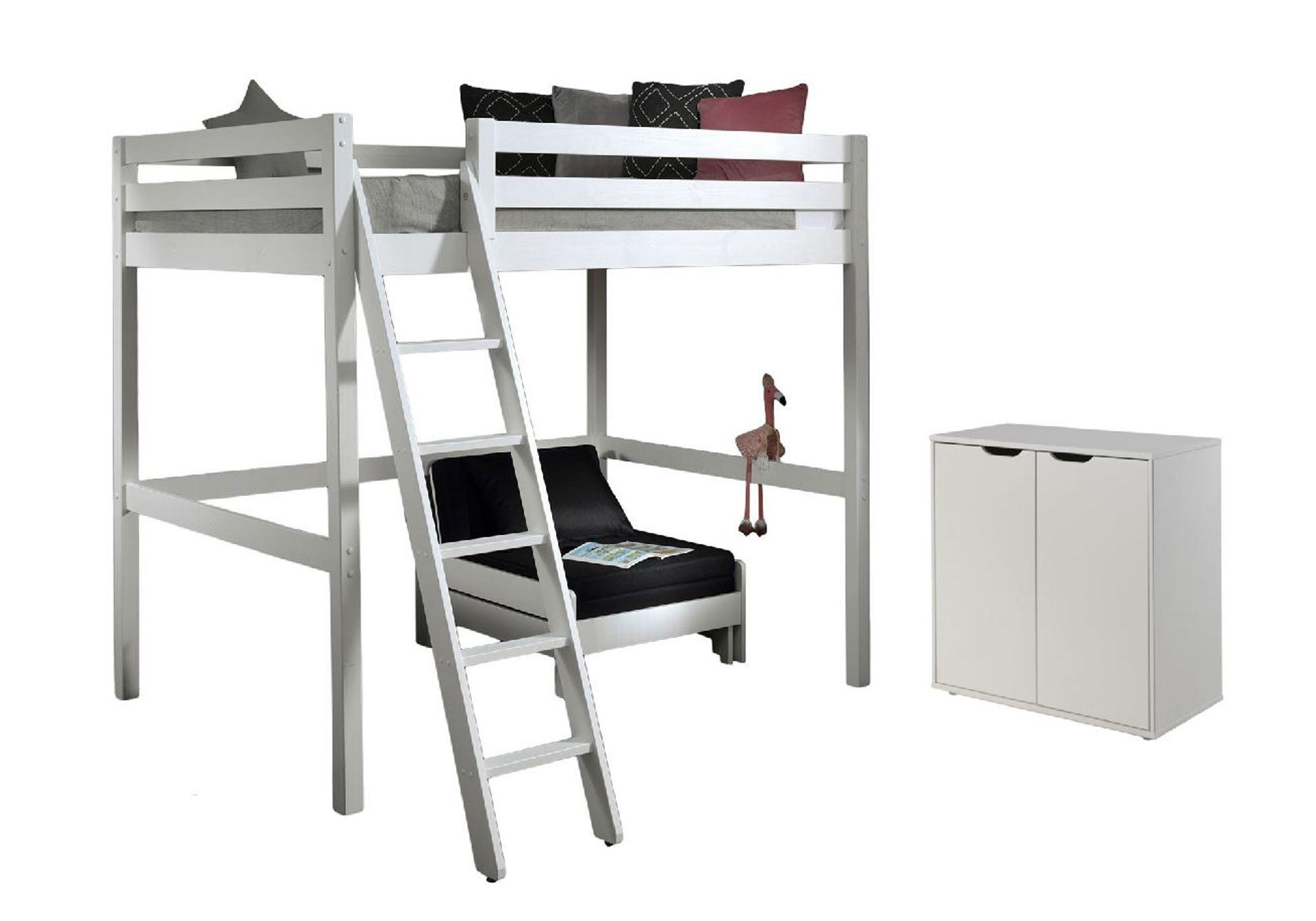 wohnli-moebel-suche-800001291808 Wohnli Möbelsuche - HOCHBETT Katheryn 209x190x215 mit Kommode und Bettsessel Holz Weiß