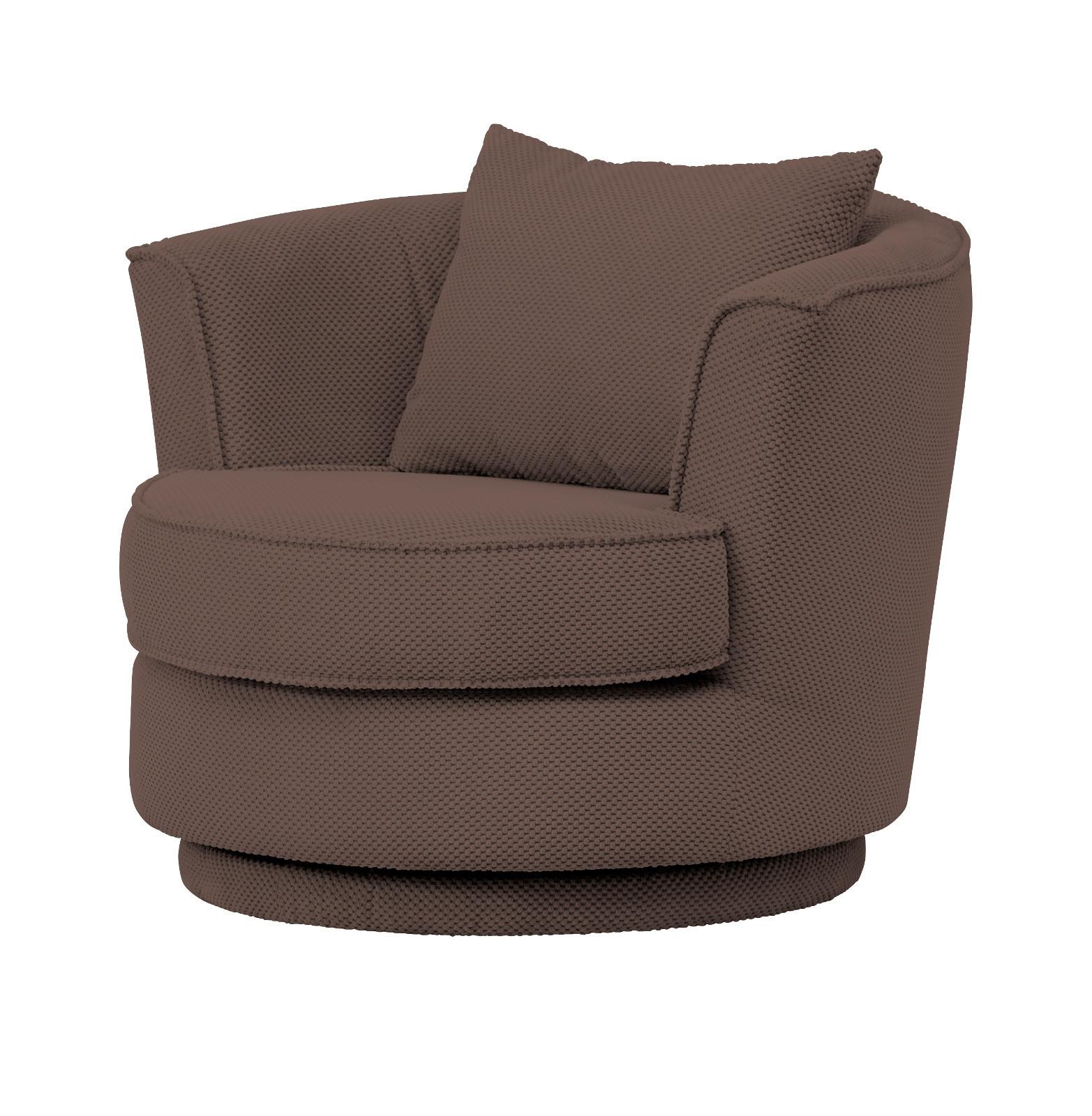 Wohnli Möbelsuche - DREHSESSEL braun Web-Velours