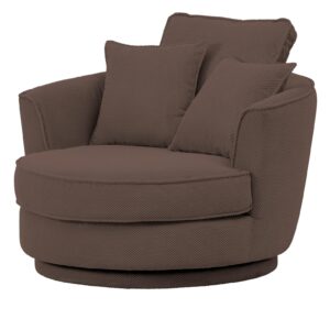 Wohnli Möbelsuche - DREHSESSEL braun Web-Velours