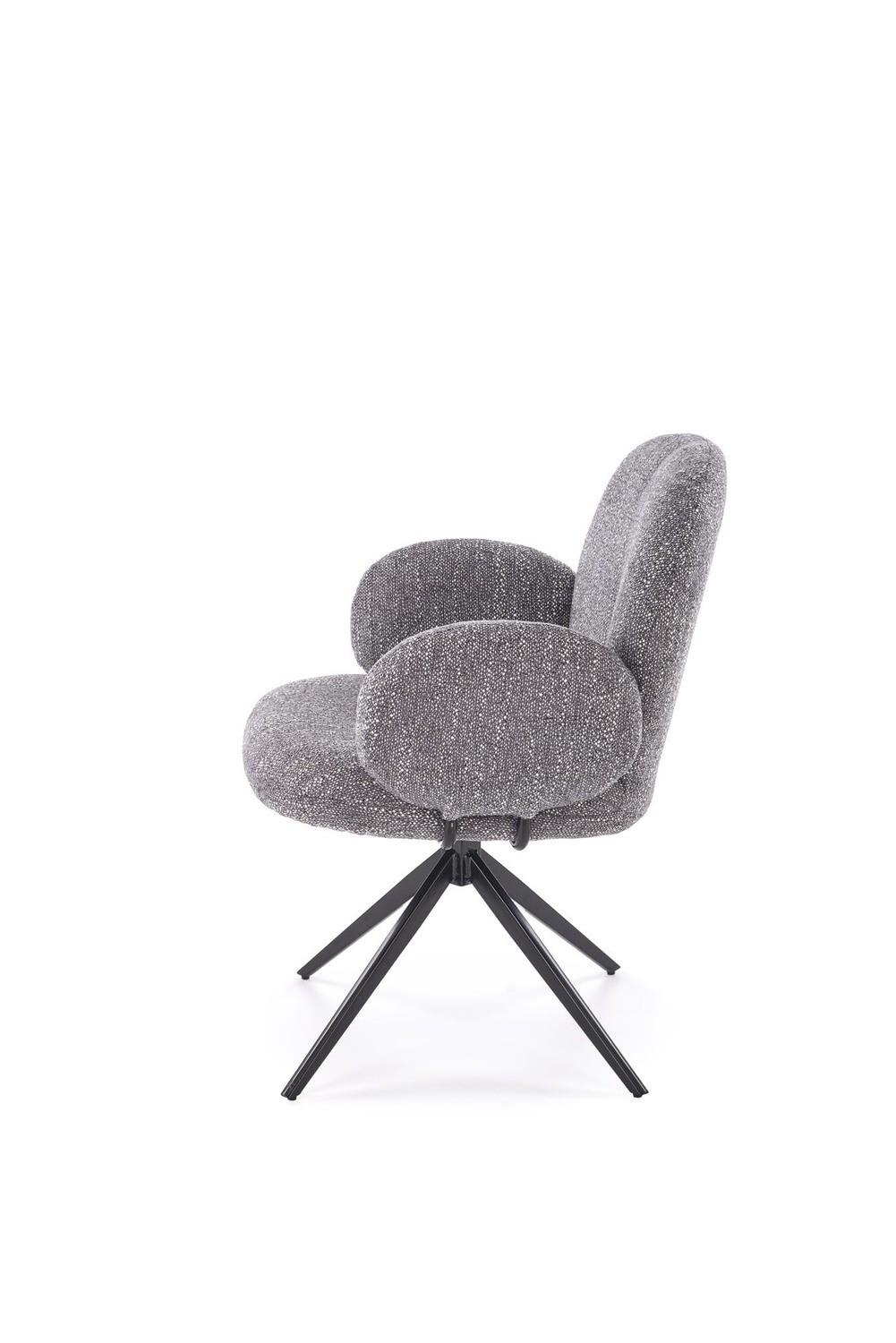 wohnli-moebel-suche-800001298573-1 SESSEL BERRY 360° gepolstert Grau Textil Lookway Möbel > Sessel > Polstersessel Grau