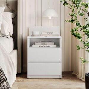 wohnli-moebel-suche-800001298617-1 NACHTTISCH HANA M1 Weiß Holzwerkstoff Lookway Möbel > Kommoden & Schubladenschränke > Nachttische Weiß