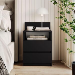 wohnli-moebel-suche-800001298622-1 NACHTTISCH HANA M1 Schwarz matt Holzwerkstoff Lookway Möbel > Kommoden & Schubladenschränke > Nachttische Schwarz