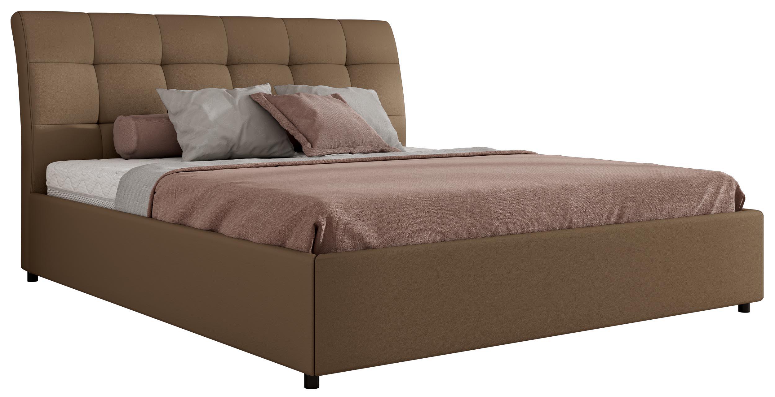wohnli-moebel-suche-800001298983 Wohnli Möbelsuche - POLSTERBETT GALA CLASSIC 200/200 - Braun Kunstleder - ohne Matratze