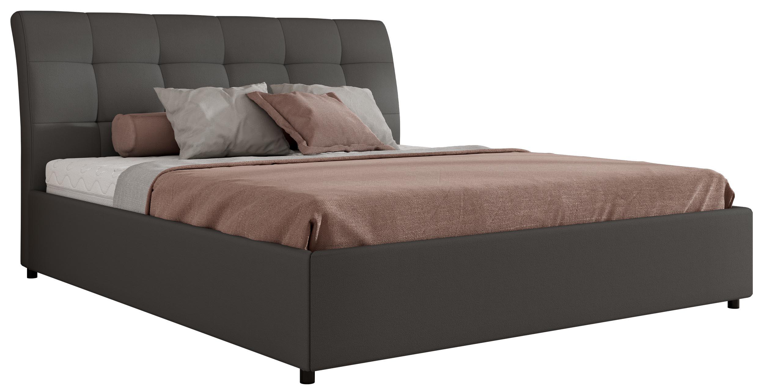 wohnli-moebel-suche-800001299028 Wohnli Möbelsuche - POLSTERBETT GALA CLASSIC 200/200 - Grau Kunstleder - Schaum-Matratze