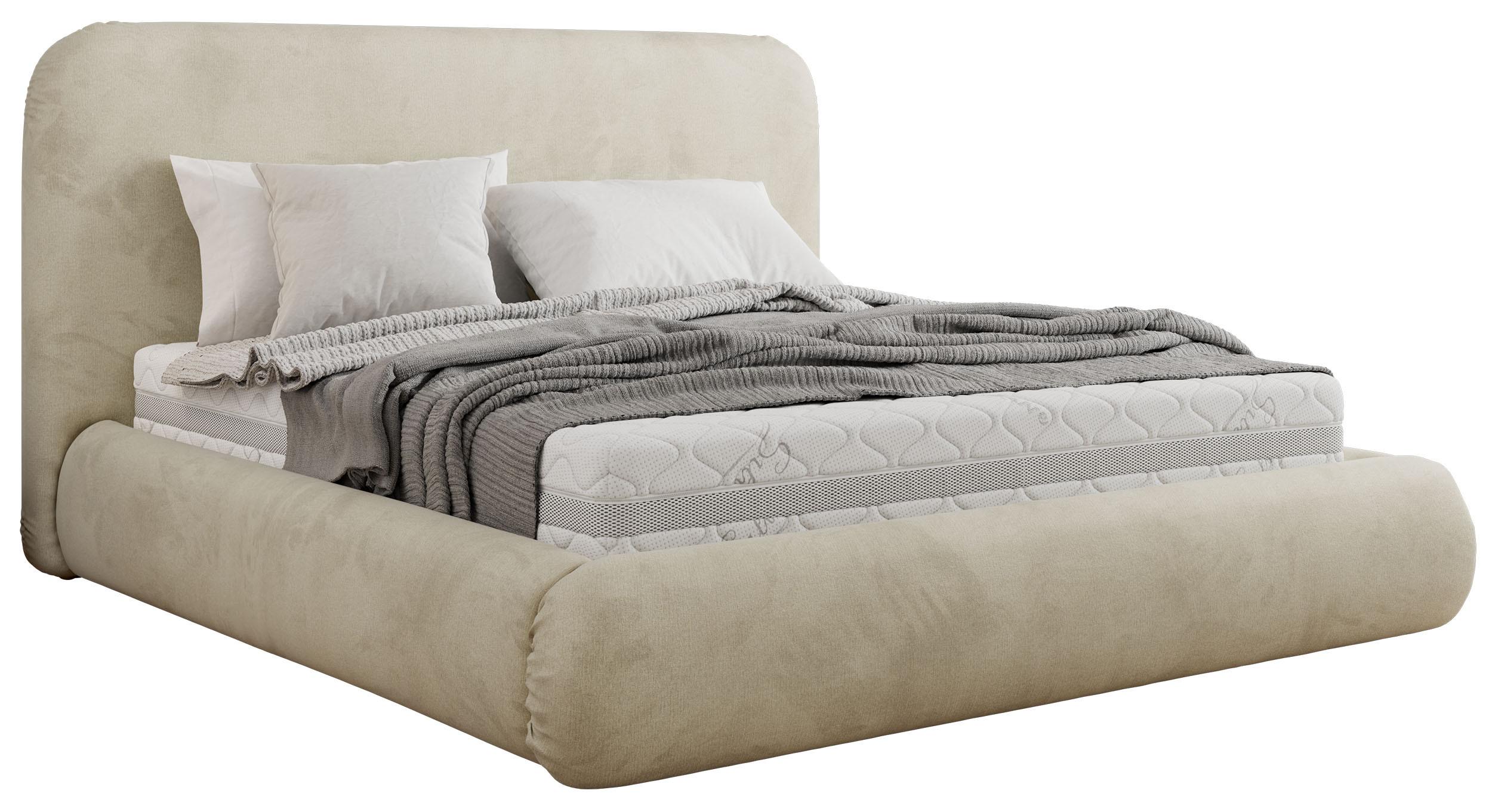 wohnli-moebel-suche-800001299029 Wohnli Möbelsuche - POLSTERBETT BENEA CLASSIC 140/200 - Beige Velvet - Schaum-Matratze