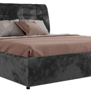 wohnli-moebel-suche-800001299120 Wohnli Möbelsuche - POLSTERBETT GALA CLASSIC 200/200 - Dunkelgrau Plüsch - ohne Matratze