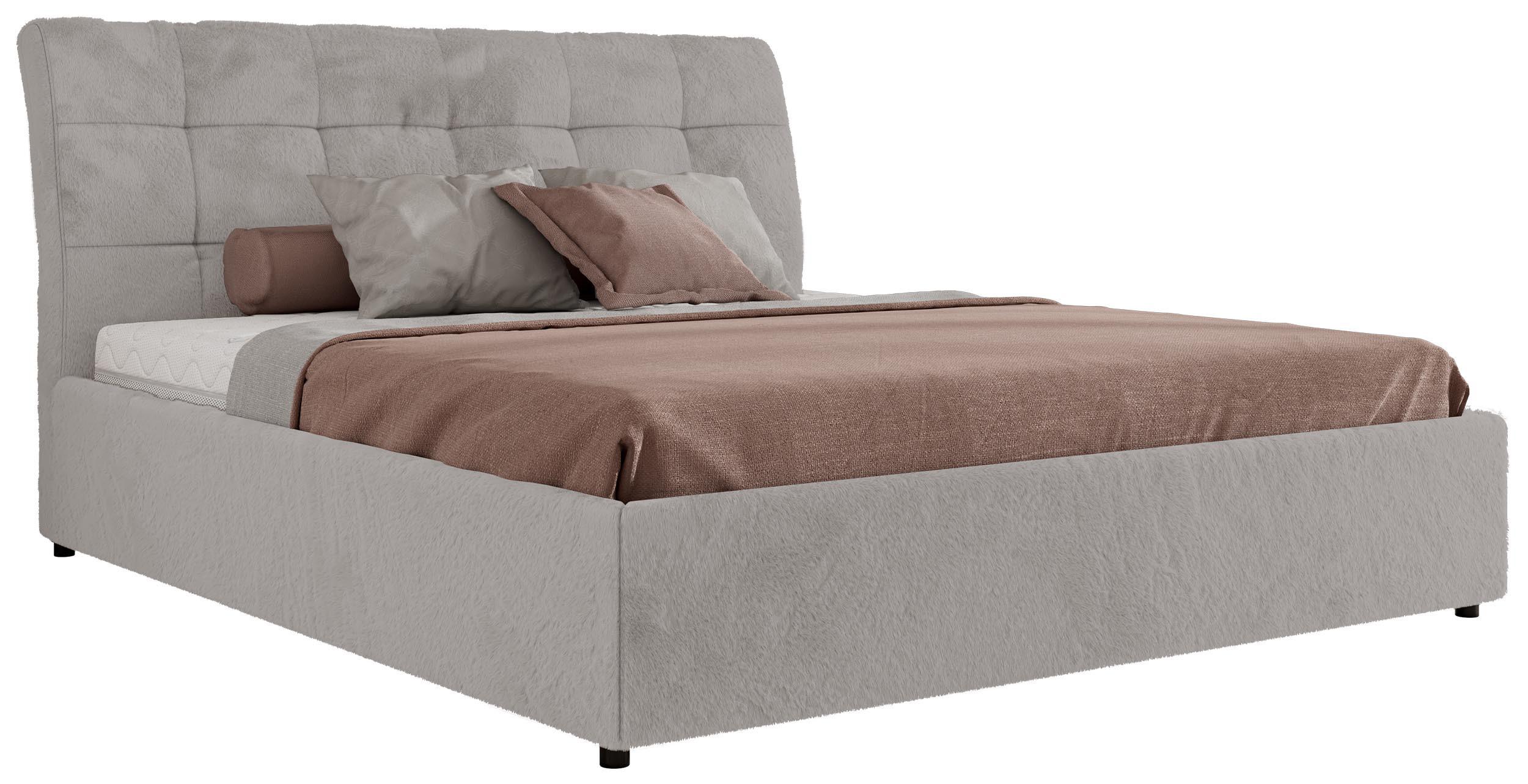 wohnli-moebel-suche-800001299276 Wohnli Möbelsuche - POLSTERBETT GALA CLASSIC 200/200 - Hellgrau Plüsch - Multipocket-Matratze