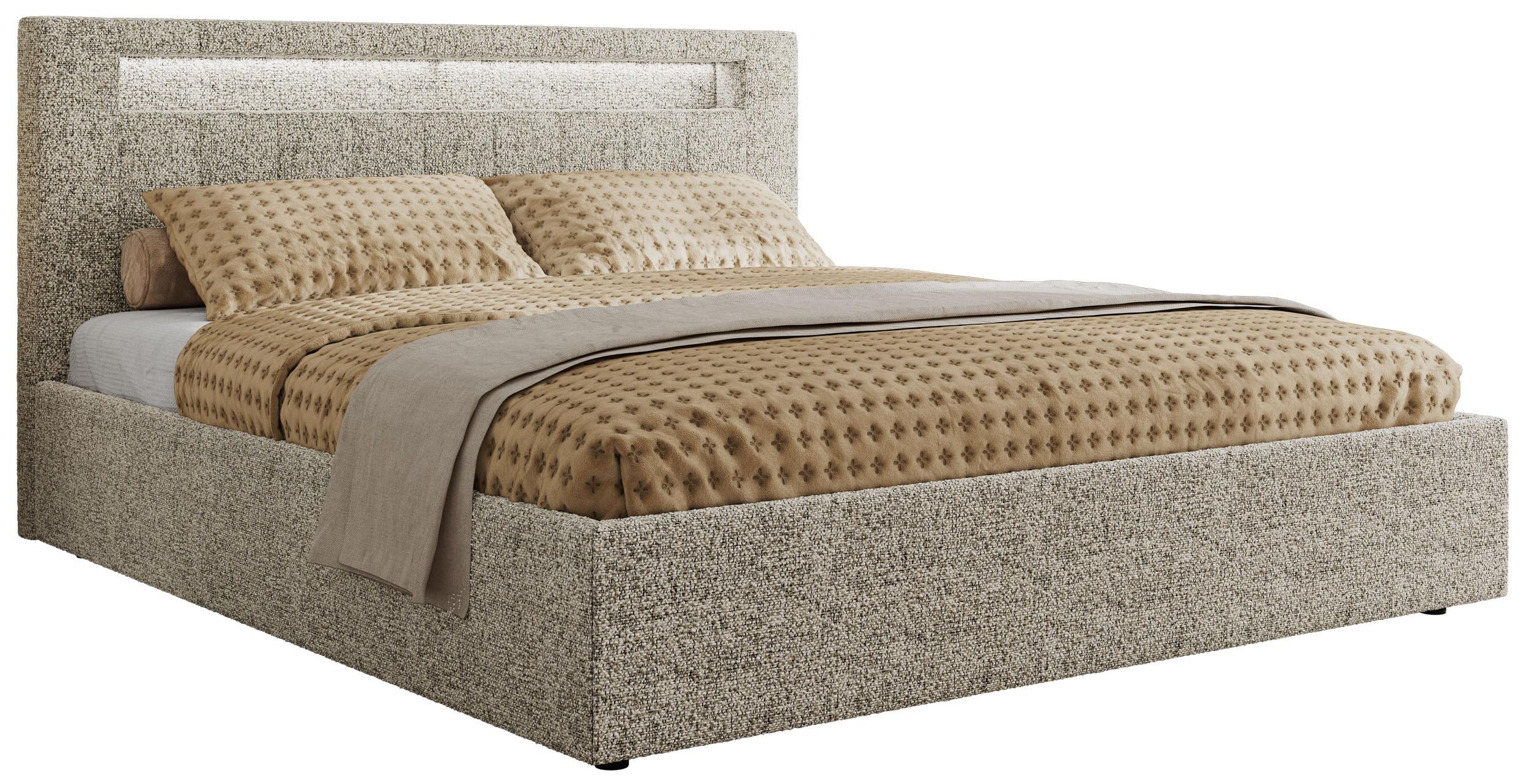 wohnli-moebel-suche-800001299604-1 POLSTERBETT GOLD 5 CLASSIC 180/200 - Beige Strukture - ohne Matratze Textil MKS Möbel > Betten > Polsterbetten Beige