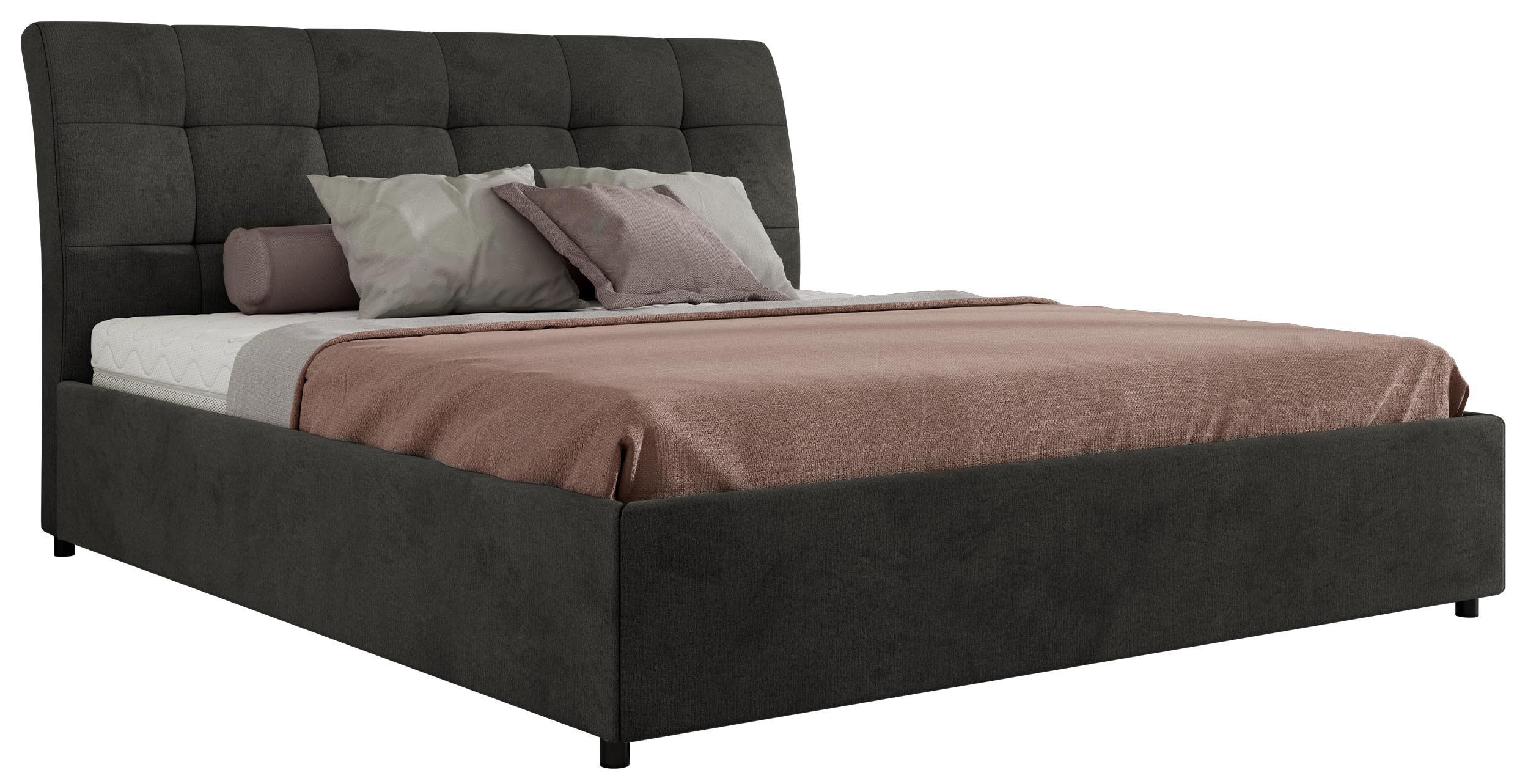 wohnli-moebel-suche-800001299643 Wohnli Möbelsuche - POLSTERBETT GALA CLASSIC 160/200 - Dunkelgrau Velvet - ohne Matratze