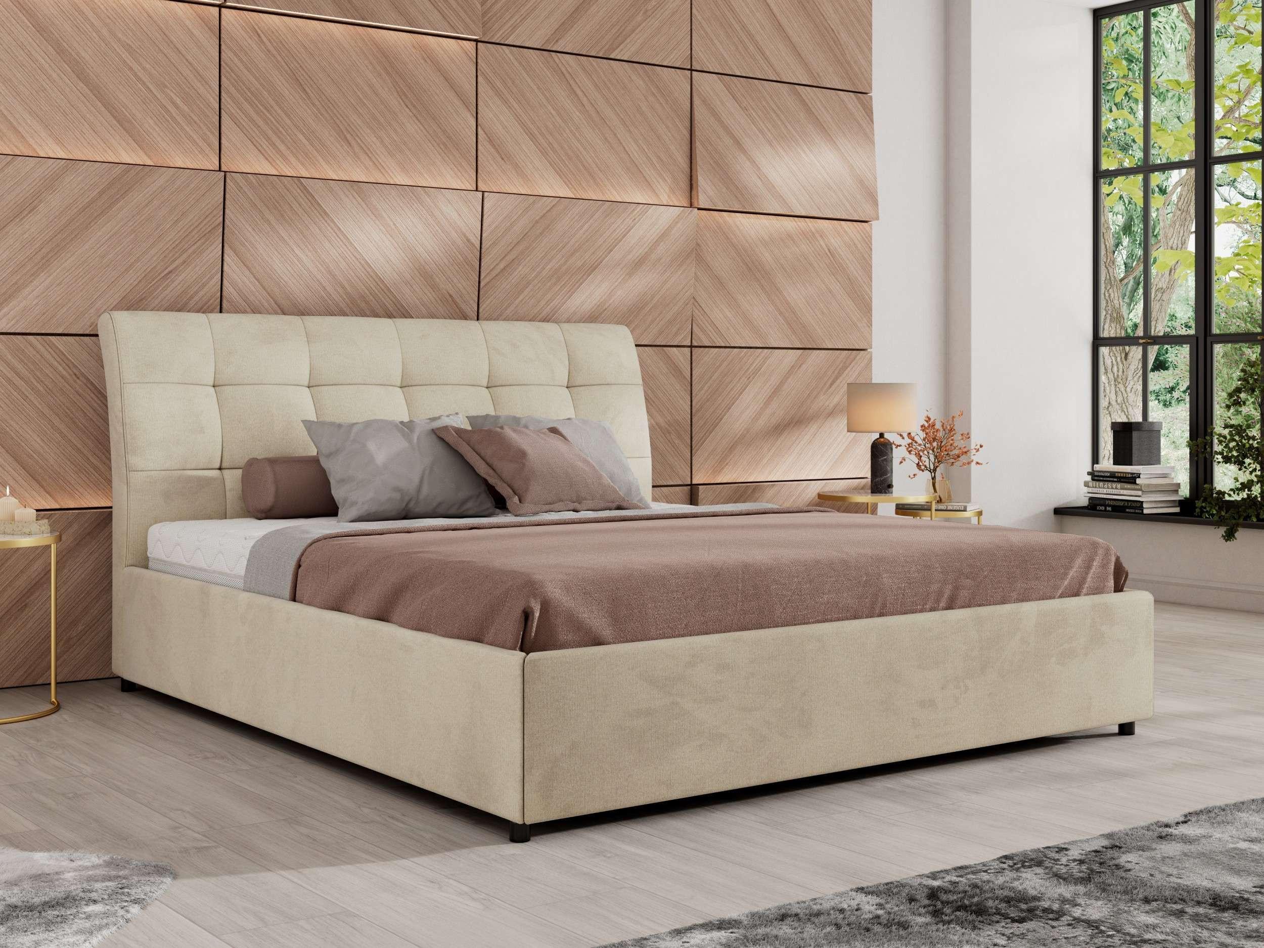 wohnli-moebel-suche-800001299689-1 POLSTERBETT GALA CLASSIC 200/200 - Beige Velvet - Schaum-Matratze Textil MKS Möbel > Betten > Polsterbetten Beige