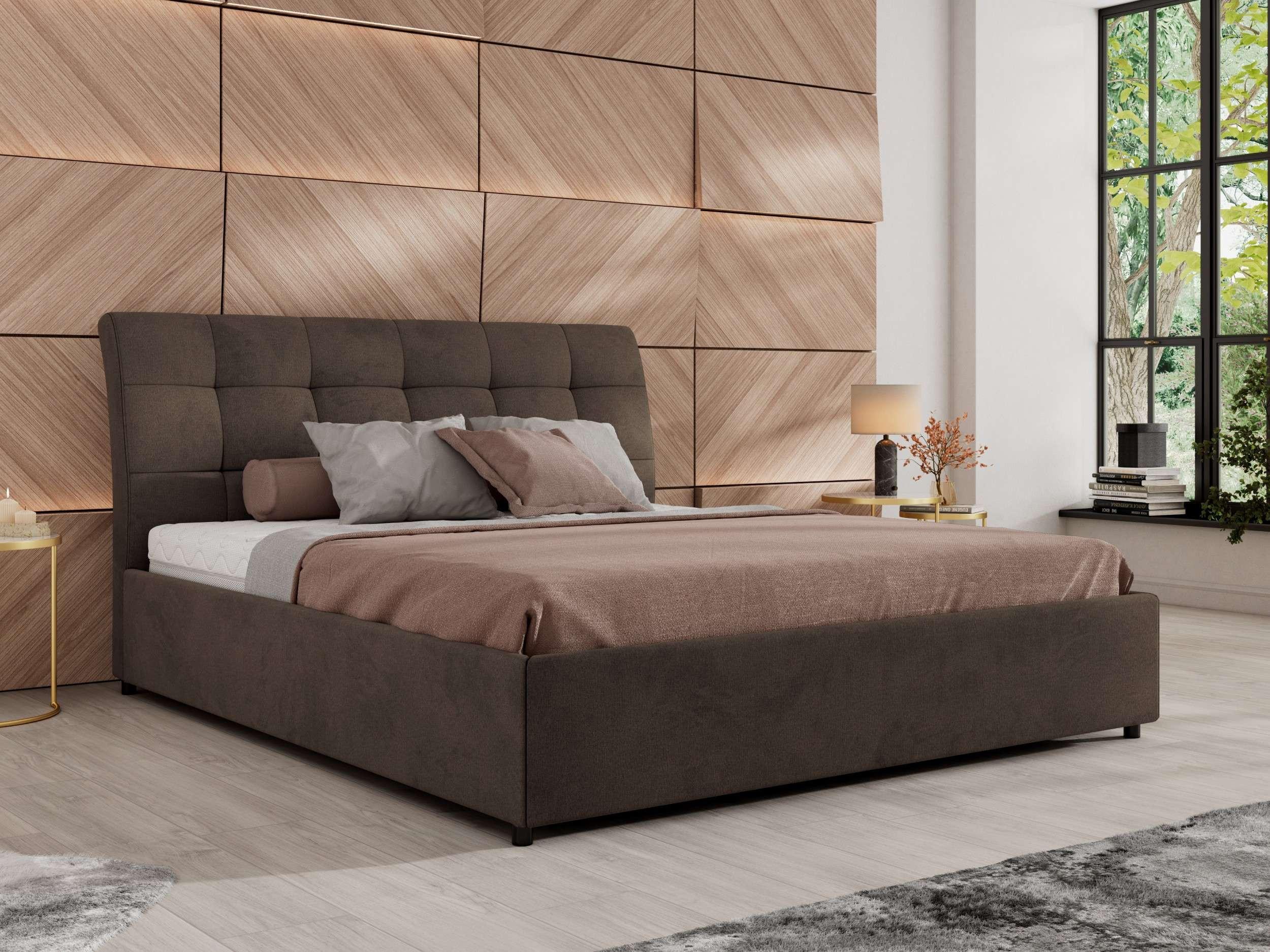 wohnli-moebel-suche-800001299744-1 POLSTERBETT GALA CLASSIC 160/200 - Braun Velvet - Multipocket-Matratze Textil MKS Möbel > Betten > Polsterbetten Braun