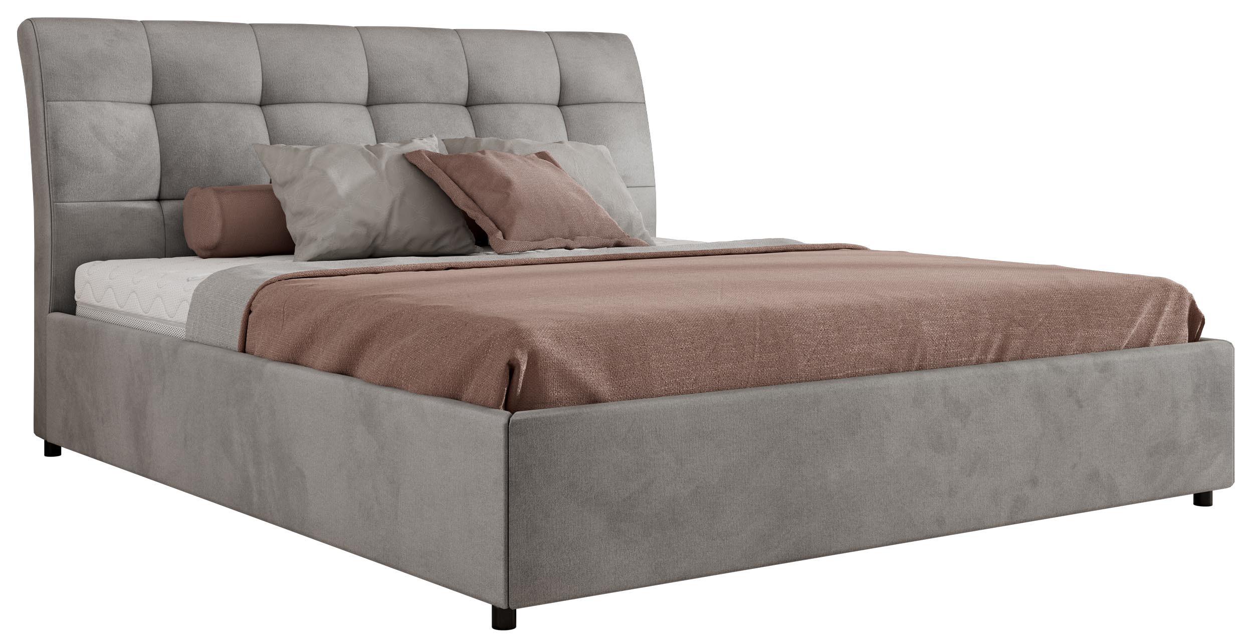 wohnli-moebel-suche-800001299831 Wohnli Möbelsuche - POLSTERBETT GALA CLASSIC 200/200 - Hellgrau Velvet - Pocket-Matratze
