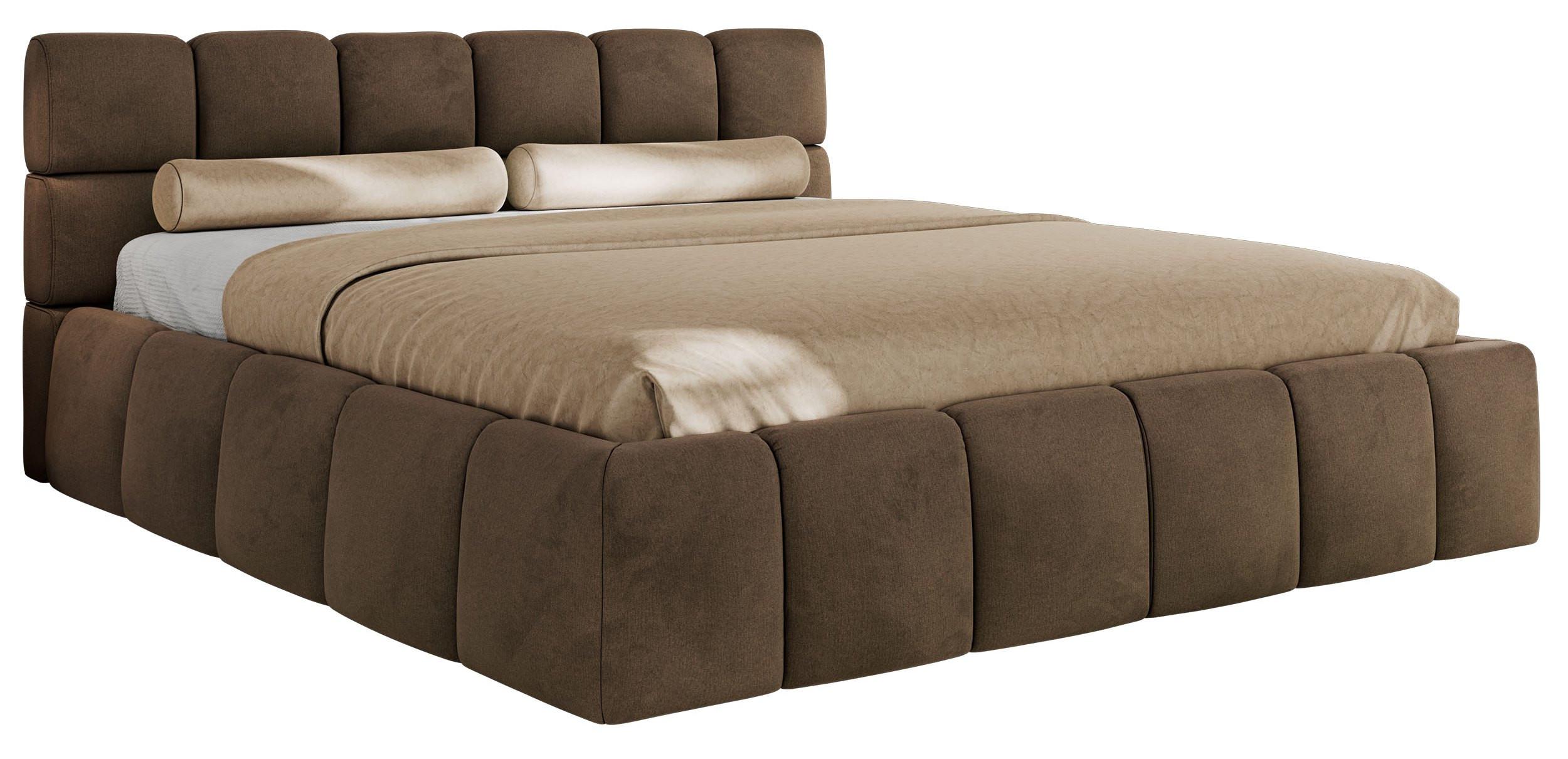 wohnli-moebel-suche-800001299838 Wohnli Möbelsuche - POLSTERBETT NIRA CLASSIC 180/200 - Braun Velvet - Schaum-Matratze