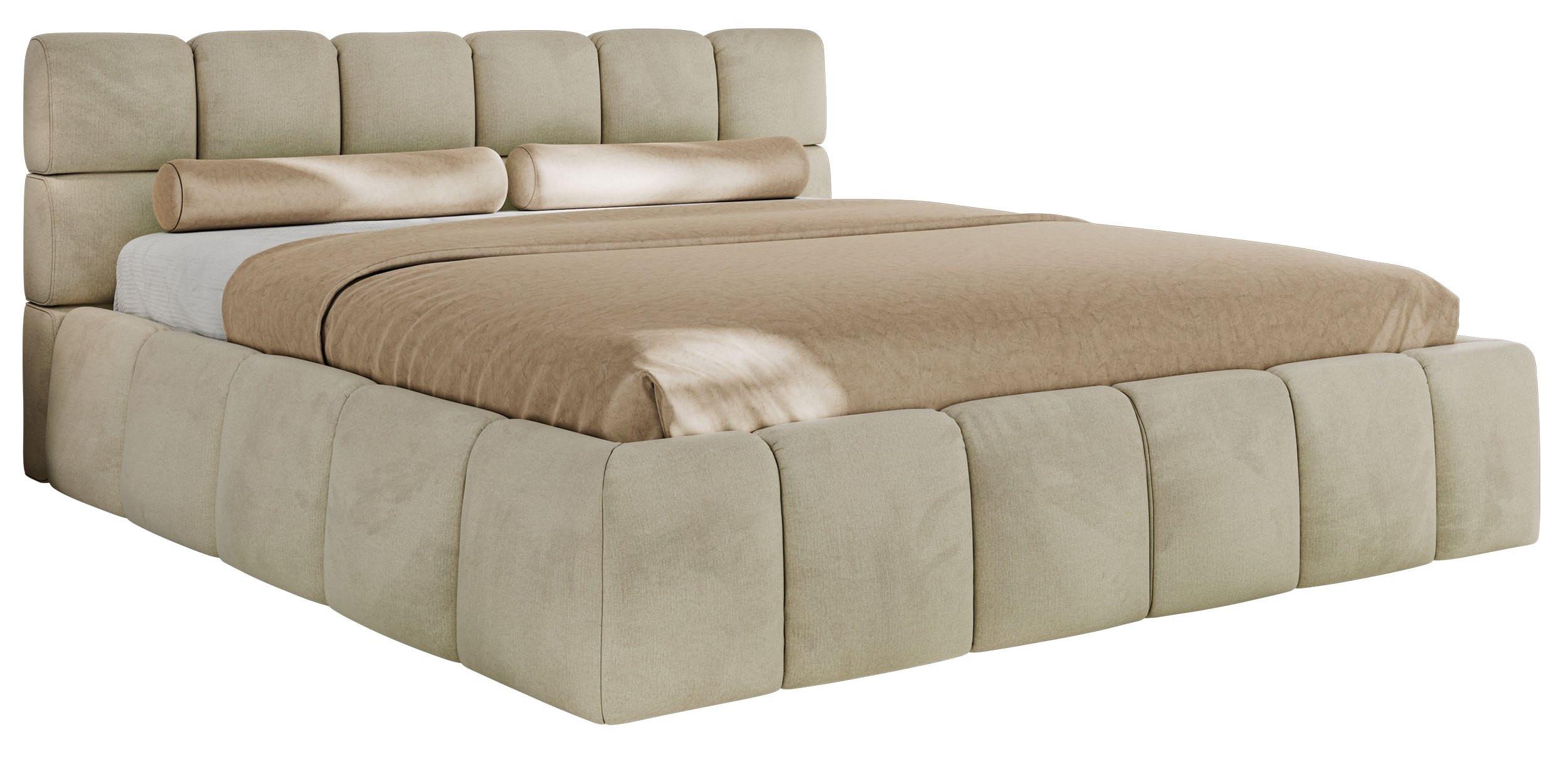 wohnli-moebel-suche-800001299871 Wohnli Möbelsuche - POLSTERBETT NIRA CLASSIC 200/200 - Beige Velvet - Schaum-Matratze