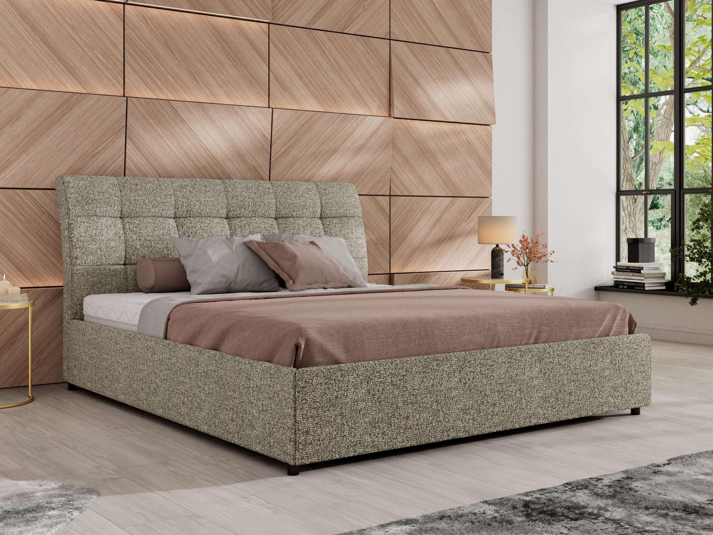 wohnli-moebel-suche-800001299925-1 POLSTERBETT GALA CLASSIC 200/200 - Grau Strukture - Multipocket-Matratze Textil MKS Möbel > Betten > Polsterbetten Grau