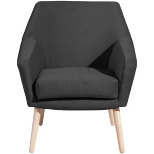 wohnli-moebel-suche-800001301723-1 SESSEL Kachka Bezug Samtvelour Buche natur / anthrazit Kunststoff 58aufmkessel Möbel > Sessel > Polstersessel Anthrazit