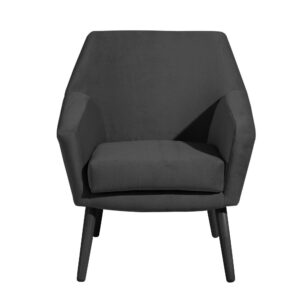 SESSEL Kachka Bezug Samtvelour Buche schwarz / anthrazit Kunststoff 58aufmkessel Möbel > Sessel > Polstersessel Anthrazit