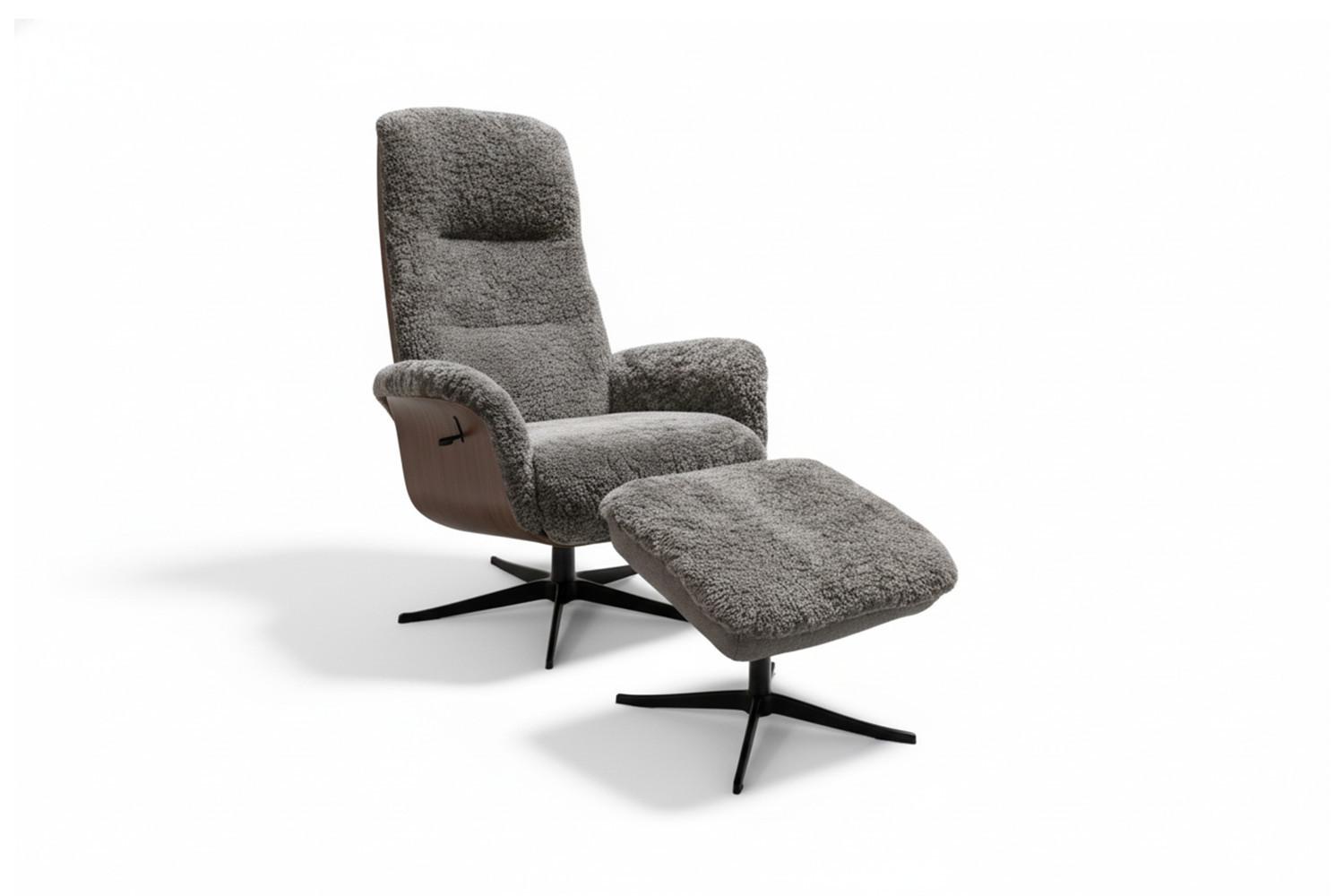 wohnli-moebel-suche-800001301885 Wohnli Möbelsuche - RELAXSESSEL SILVA Hellgrau Schaffell Relaxfunktion