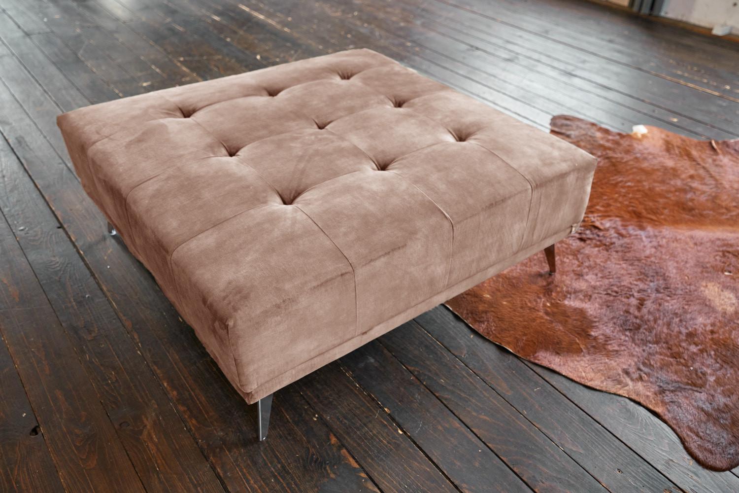 wohnli-moebel-suche-800001302004-1 HOCKER WIOLO Taupe Velvet Textil KAWOLA Möbel > Sessel > Hocker Taupe