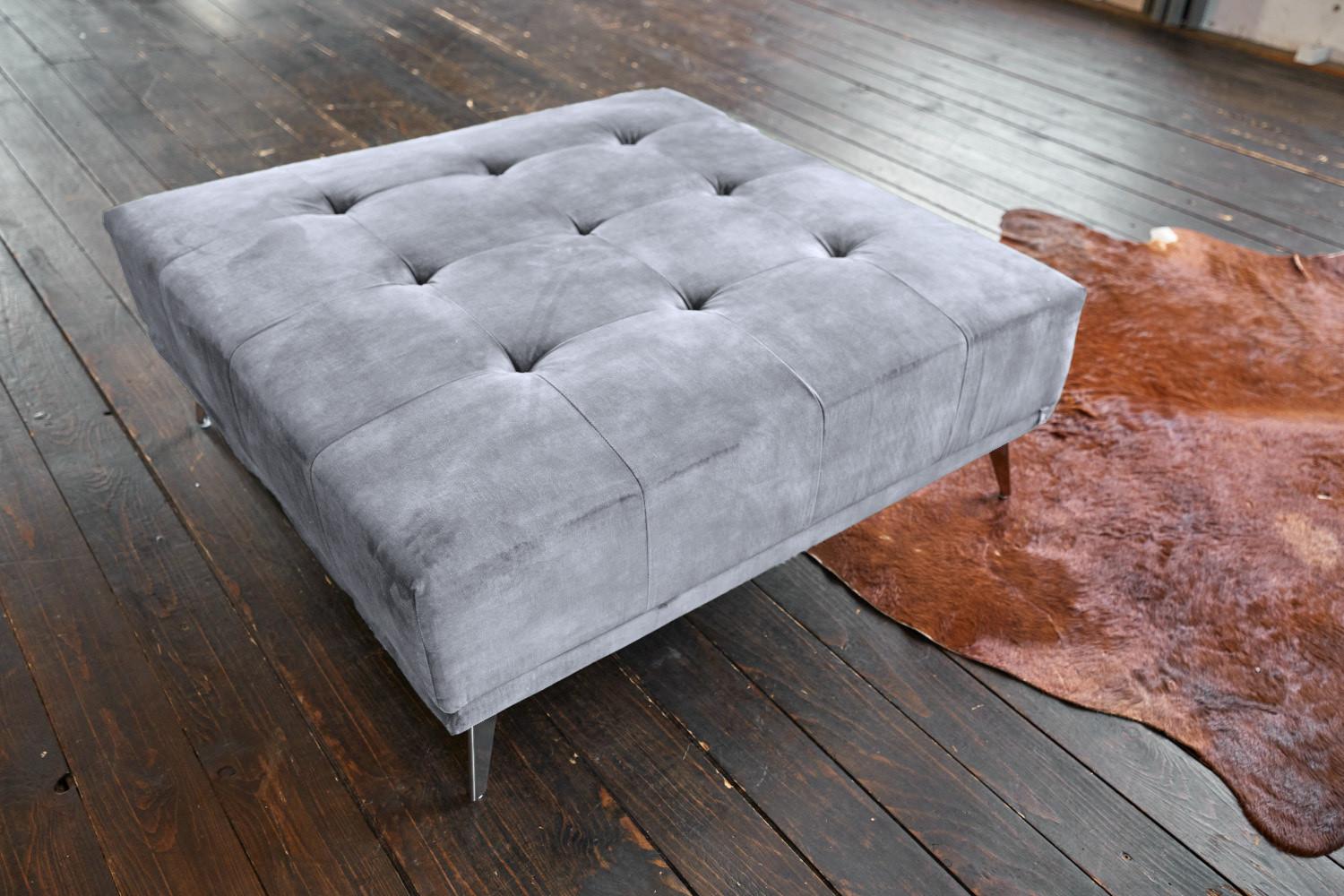 wohnli-moebel-suche-800001302006-1 HOCKER WIOLO Grau Velvet Textil KAWOLA Möbel > Sessel > Hocker Grau