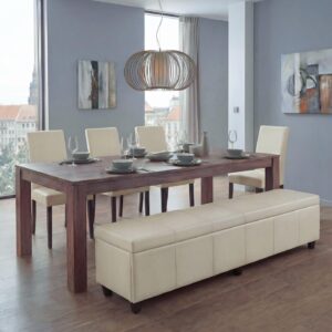 GARNITUR XXL White 5-teilig-Set Textil MCW Möbel > Bänke > Eckbänke Weiß