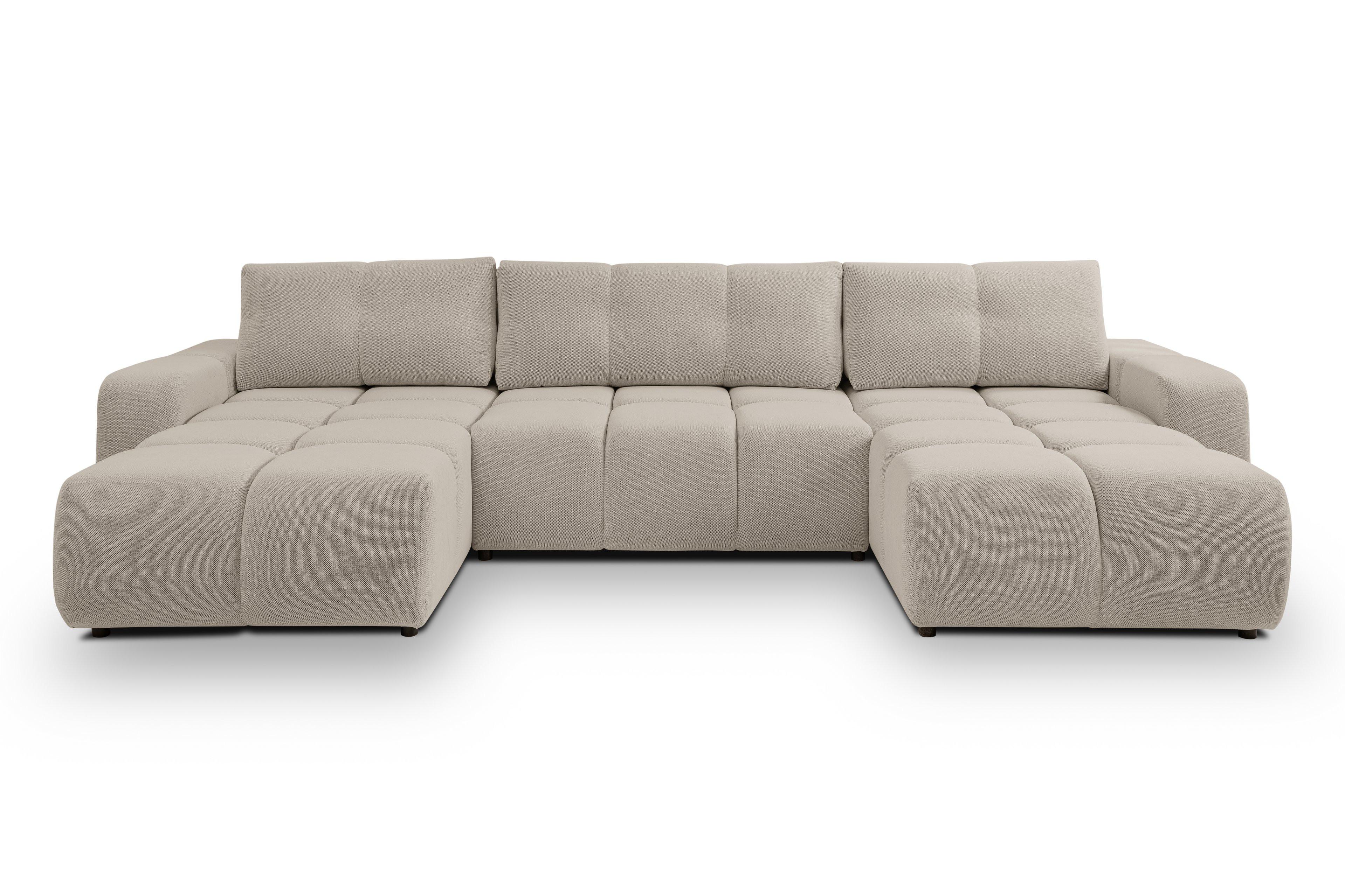 wohnli-moebel-suche-800001311814 Wohnli Möbelsuche - WOHNLANDSCHAFT DUCA U Beige Jersey mit Schlaffunktion