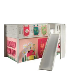 wohnli-moebel-suche-800001312367 Wohnli Möbelsuche - HOCHBETT mit Rutsche Karyl Massivholz Weiß Textilset Spring 3