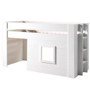 wohnli-moebel-suche-800001312378 Wohnli Möbelsuche - HOCHBETT mit Vorhang Karola 215x120x96 aus MDF in Weiß
