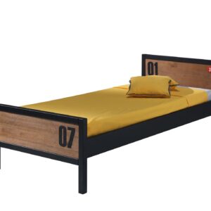 wohnli-moebel-suche-800001312442 Wohnli Möbelsuche - EINZELBETT Kameko 209x75x97 aus Massivholz+MDF in Schwarz/Natur
