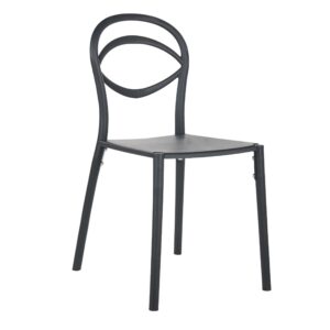 wohnli-moebel-suche-800001321076-1 GARTENSTUHL 4er-Set Schwarz Covolo Kunststoff Beliani Garten & Outdoor > Gartenmöbel > Gartenstühle Schwarz