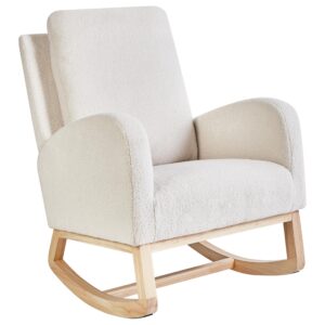 wohnli-moebel-suche-800001321092-1 SCHAUKELSESSEL Cremeweiß Alsta Textil Beliani Möbel > Sessel > Relaxsessel Weiß