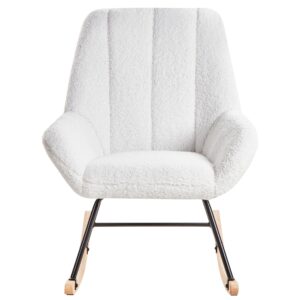 wohnli-moebel-suche-800001321148-1 SCHAUKELSESSEL Cremeweiß Kinno Textil Beliani Möbel > Sessel > Relaxsessel Weiß