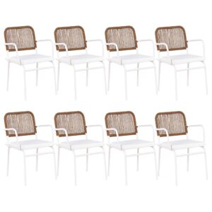 Wohnli Möbelsuche - GARTENSTUHL 8er-Set Weiß Taceno