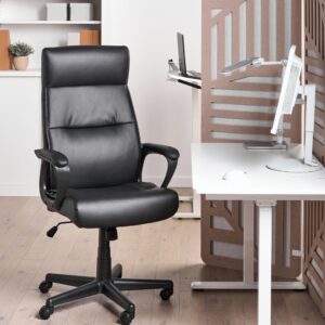 wohnli-moebel-suche-800001321312-1 CHEFSESSEL Schwarz Guru Kunststoff Beliani Möbel > Stühle > Bürostühle > Chefsessel Schwarz