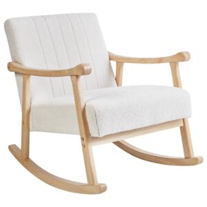 wohnli-moebel-suche-800001321322-1 SCHAUKELSESSEL Cremeweiß Leknes Textil Beliani Möbel > Sessel > Relaxsessel Weiß