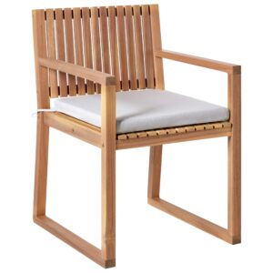wohnli-moebel-suche-800001321333-1 GARTENSTUHL 2er-Set Hellbraun/Hellgrau Sassari Premium Holz Beliani Garten & Outdoor > Gartenmöbel > Gartenstühle Braun