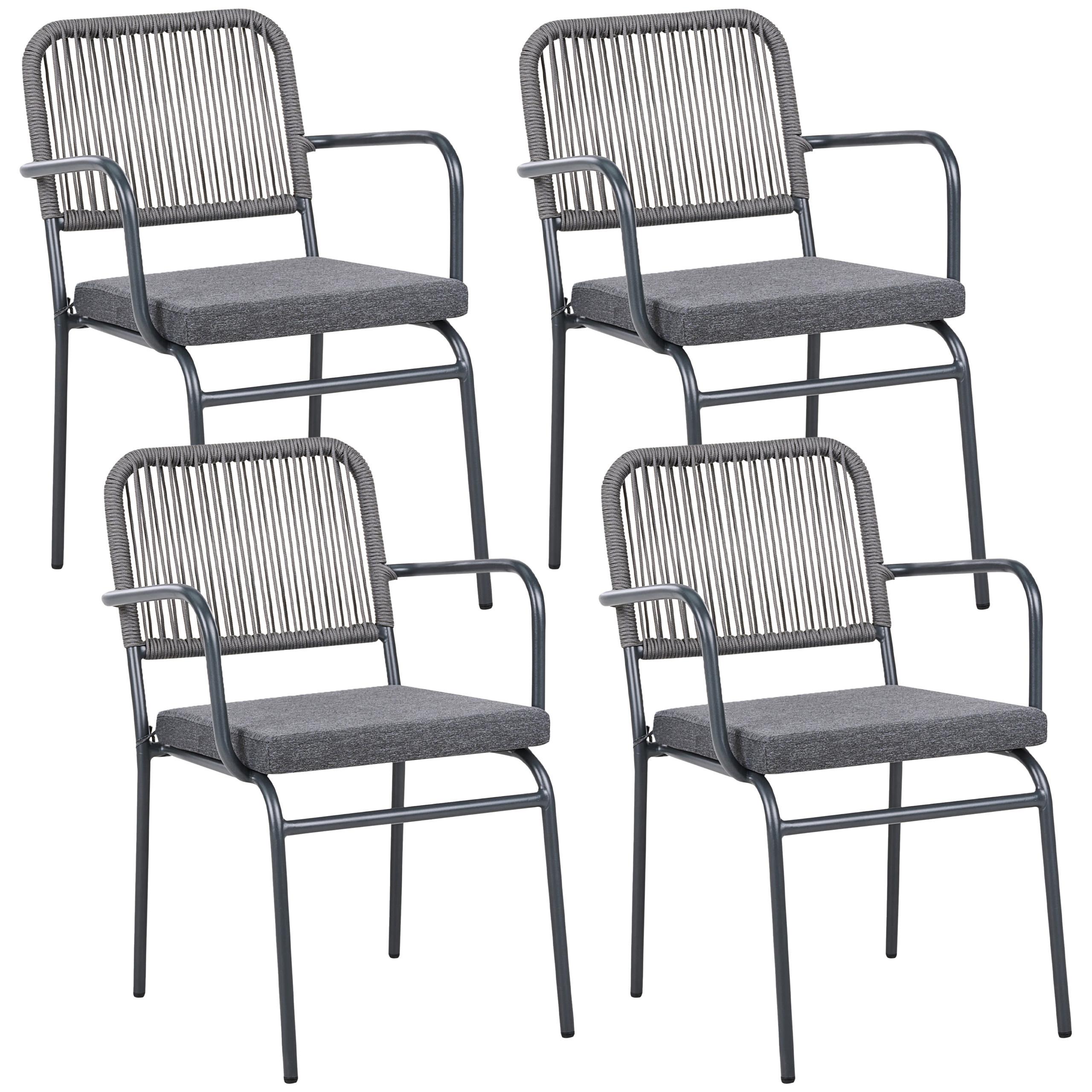 wohnli-moebel-suche-800001321421 Wohnli Möbelsuche - GARTENSTUHL 4er-Set Grau Taceno