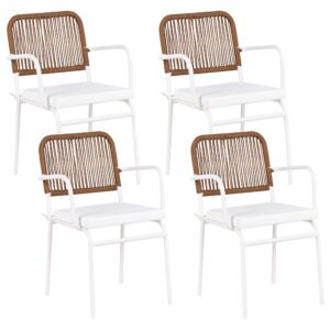 Wohnli Möbelsuche - GARTENSTUHL 4er-Set Weiß Taceno