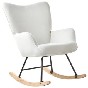 wohnli-moebel-suche-800001321438-1 SCHAUKELSESSEL Cremeweiß Arset Textil Beliani Möbel > Sessel > Relaxsessel Weiß