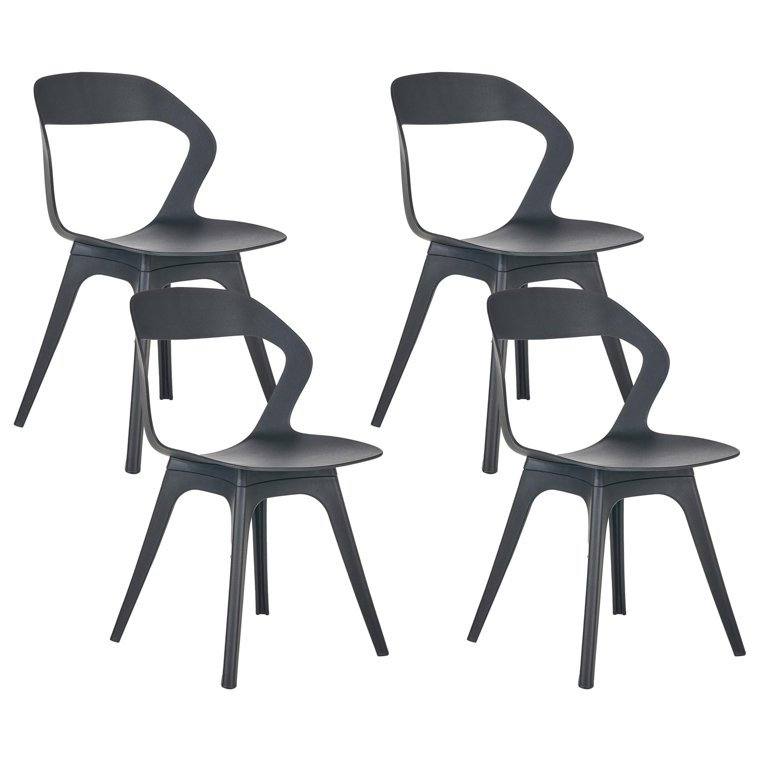Wohnli Möbelsuche - GARTENSTUHL 4er-Set Schwarz Lachania