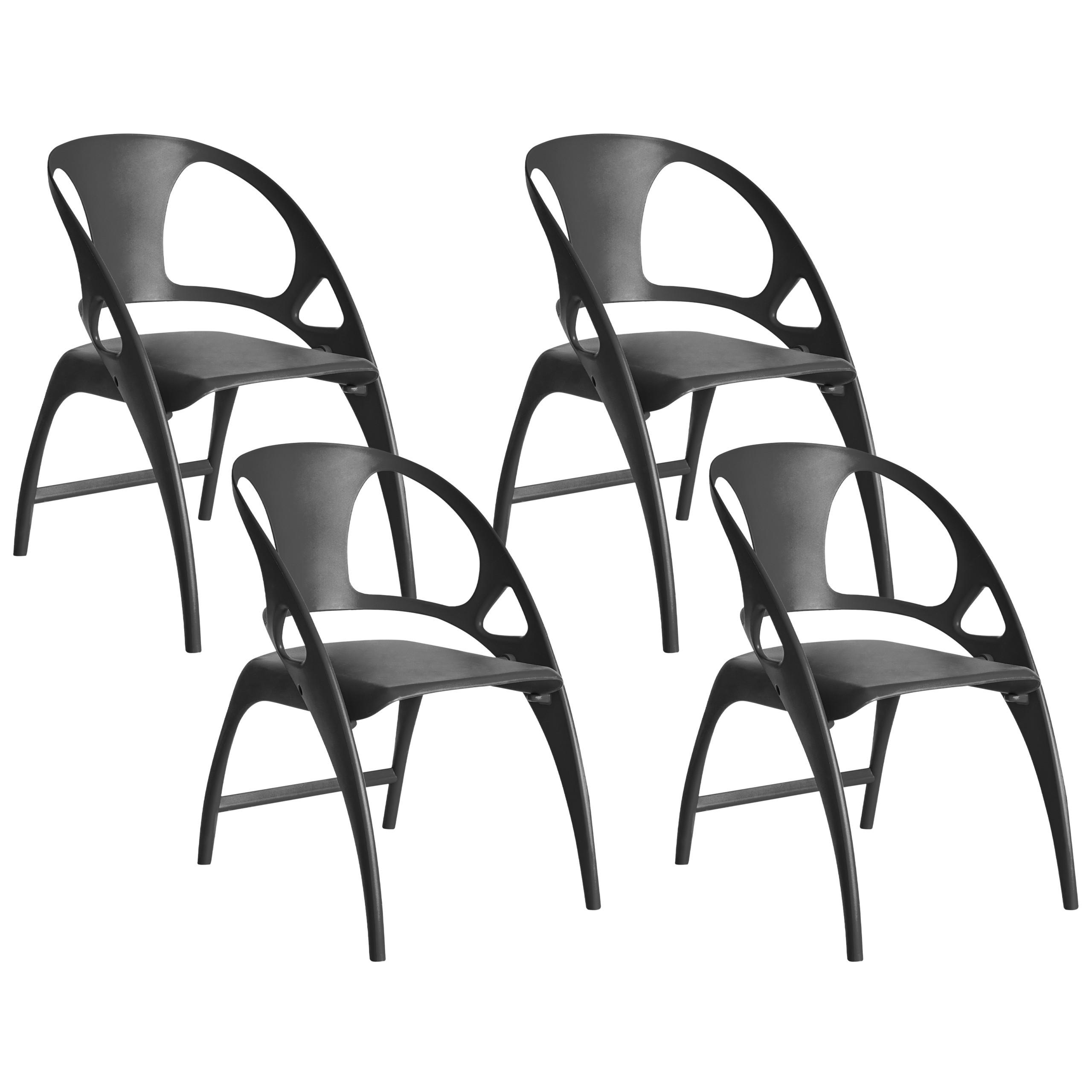 wohnli-moebel-suche-800001321516 Wohnli Möbelsuche - GARTENSTUHL 4er-Set Schwarz Nemi