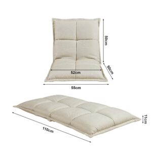 BODENSTUHL-SET 2 TLG. Deinze Textil [en.casa] Möbel > Sessel > Polstersessel Beige