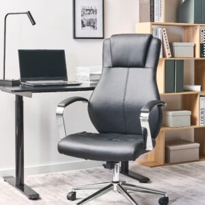 wohnli-moebel-suche-800001321745-1 CHEFSESSEL Schwarz Adept Kunststoff Beliani Möbel > Stühle > Bürostühle > Chefsessel Schwarz